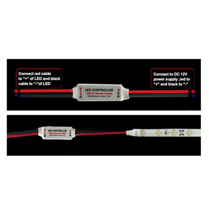 Remote Dimmer for 12V 2 Pin LED Strip