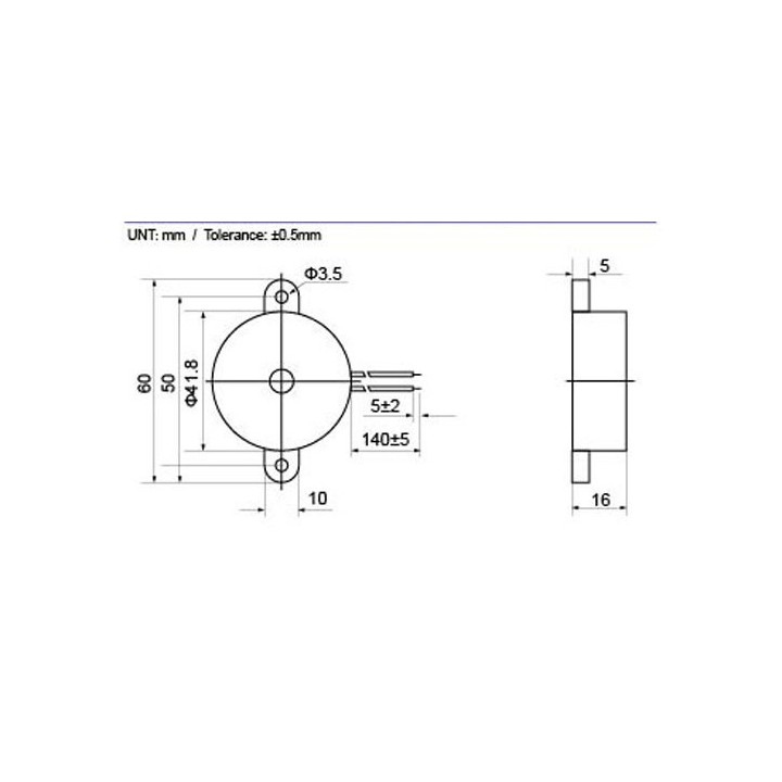 Large Piezo Buzzer - 12VAC