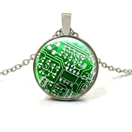 Silver Circuit Board Necklace