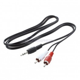 Male 1/8" Stereo to Male RCA Adapter