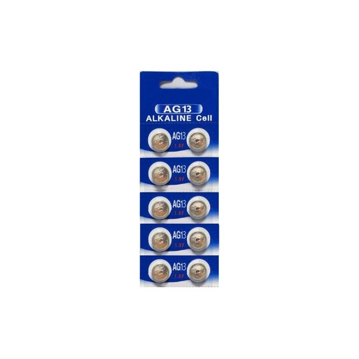 AG13 / LR44 1.5V Coin Cell Batteries (10 Pack)
