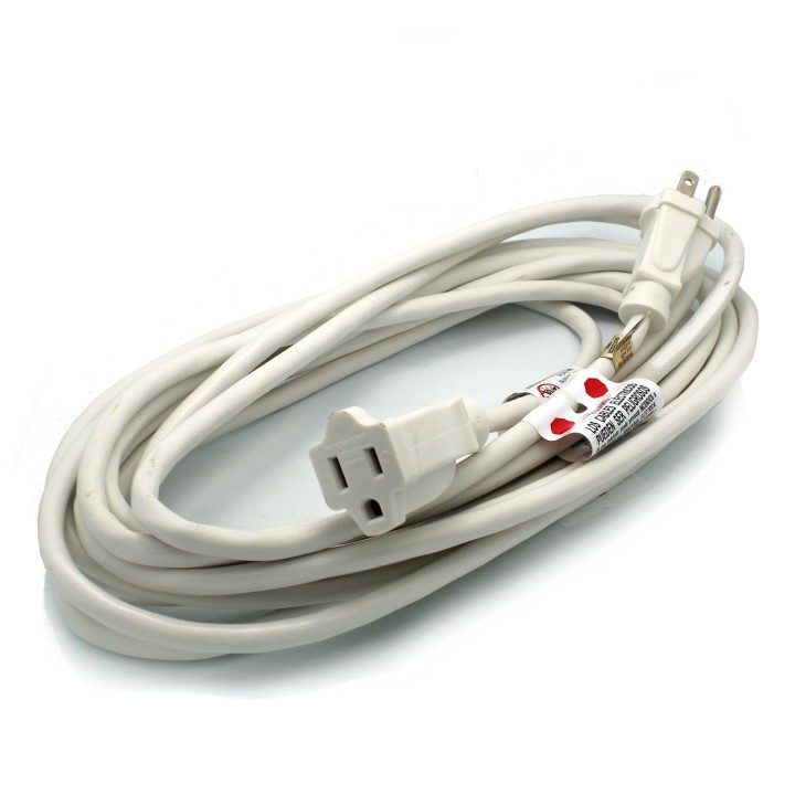 20 foot White Extension Cord