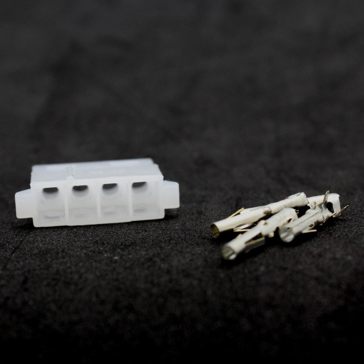 Female 4 Pin Molex Crimp Connector with Housing
