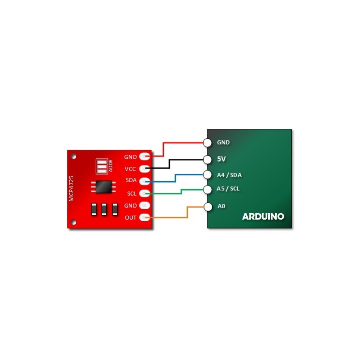 MCP4725 Breakout Board - 12-Bit DAC with I2C Interface