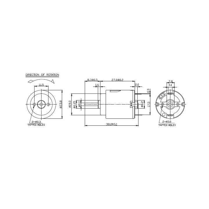 Hobby Motor 3V DC 13800rpm