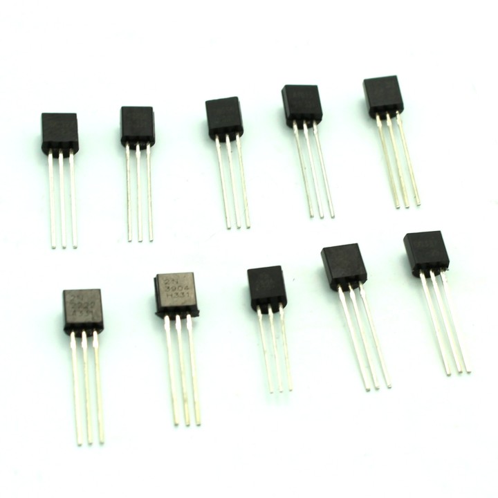 Transistor Set: 2N2222, 2N3904, 2N3906, 2N2907, BC337, BC327, S8050, S8550, A1015, C1815