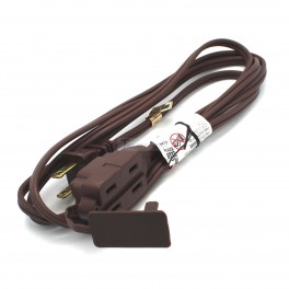 Brown Extension Cord 3 Outlet 6ft