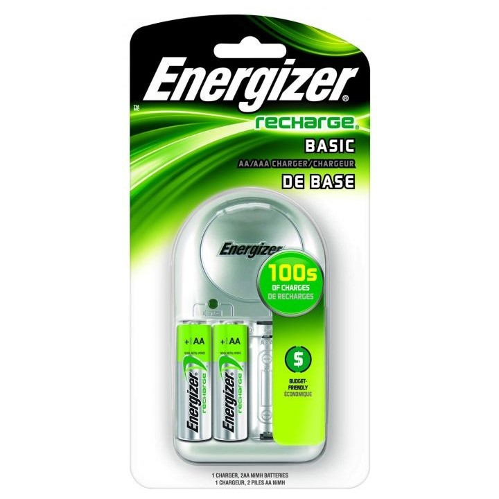 Energizer Basic Rechargeable Batteries + Charger AA