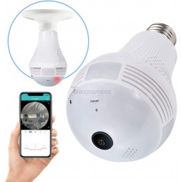 Nanny Cam Light Bulb Hidden Camera with App