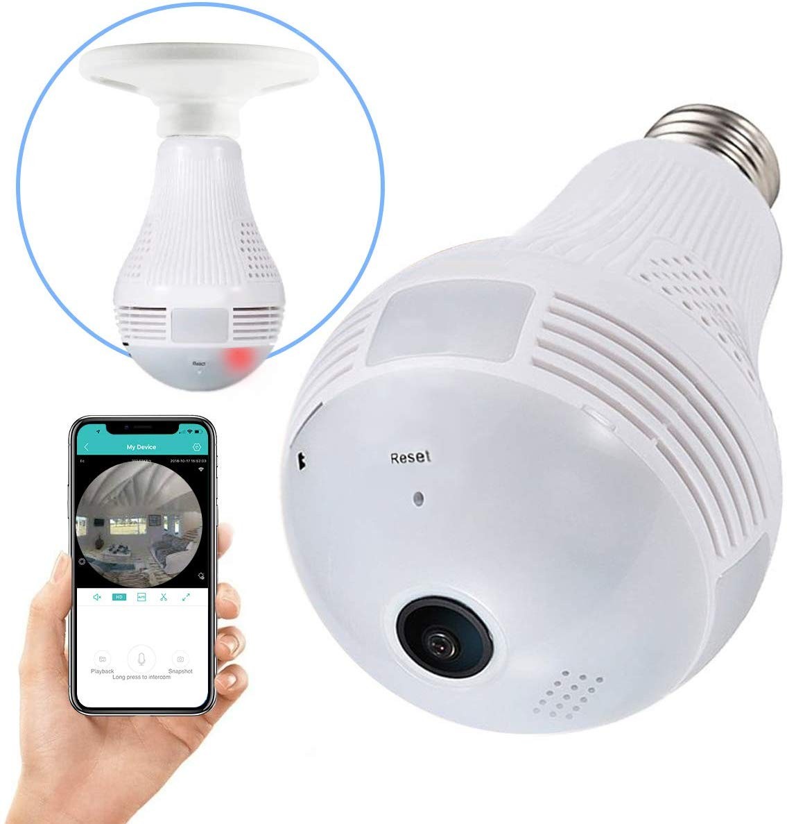 hidden camera in bulb holder