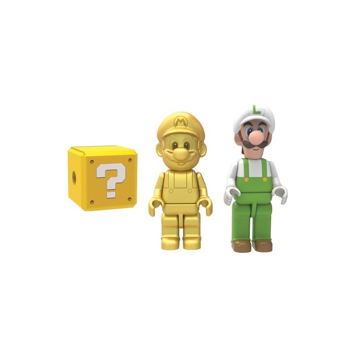 Golden Mario, Fire Luigi & Mystery Figure