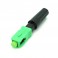 FTTH SC/APC Single-Mode Optical Fiber Cable Quick Connector Adapter for CATV Network Green Black