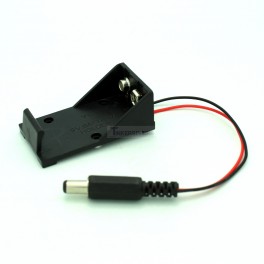 9V Battery Holder with 5.5x2.1mm DC Plug 9V Battery Holder with 5.5x2.1mm DC Plug