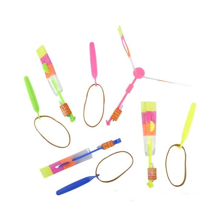 Light Up Slingshot Flying Helicopter Toy