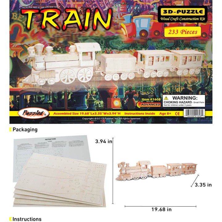 Train Wood 3D Puzzle