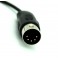 MIDI Plug  to Mini 6 Pin DIN Female Adapter Cable - 6 Inch