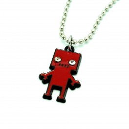 Animated Robot Ball Chain Necklace