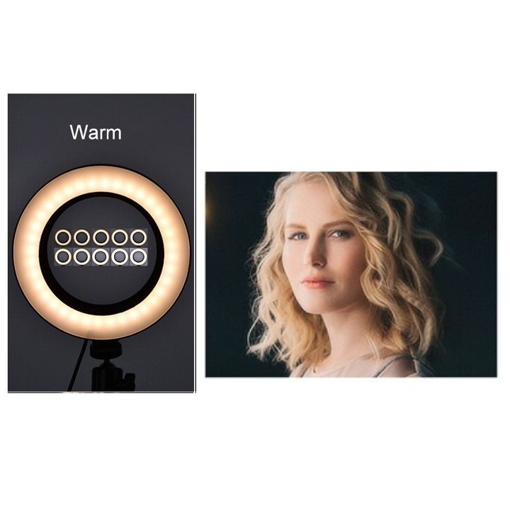 6 Inch LED Light Ring Dimmable Selfie Zoom Live Video Stream USB 