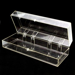 Clear Acrylic Electronic Component Box 6.25 x 2.4 x 1.6 inches 