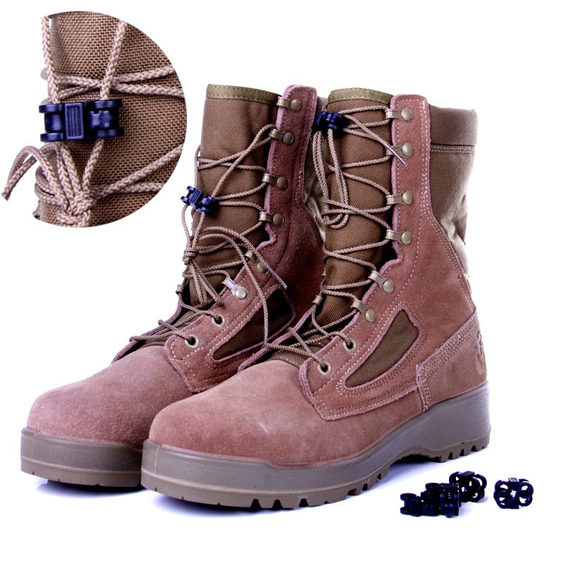 2.99 Black Tactical Outdoor Work Boots Shoelace Tightening HikingNon