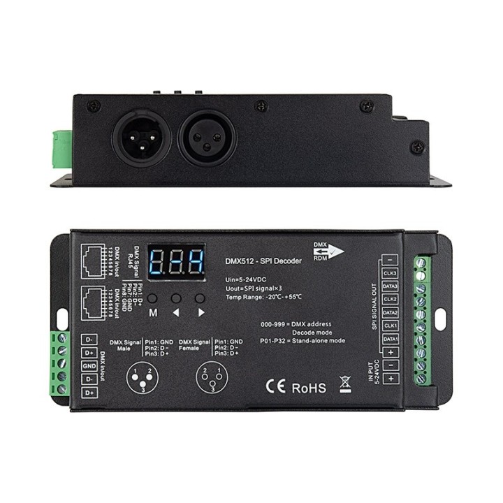 DMX 512 Decoder / Controller for RGB LED Strips