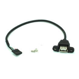 Panel Mount USB Breakout Cable (5 Pin Female Header)