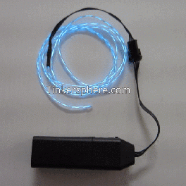 EL Flowing Effect Wire with Inverter - Transparent Blue