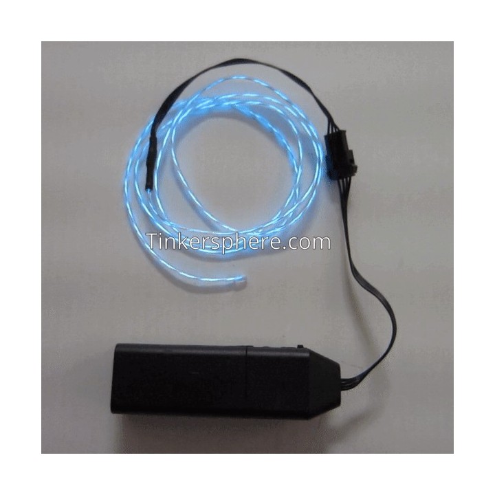 EL Flowing Effect Wire with Inverter - Transparent Blue