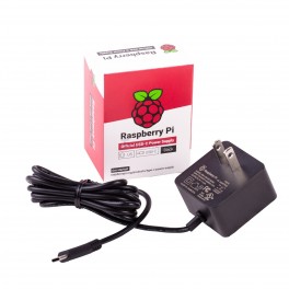 Raspberry Pi 4 Model B Official PSU, USB-C, 5.1V, 3A, US Plug, SC0218 Pi Accessory