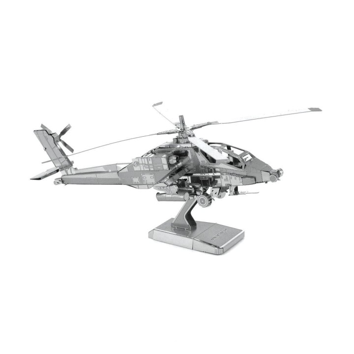 Metal Earth AH-64 Apache Helicopter 3D Laser Cut Steel Model Kit