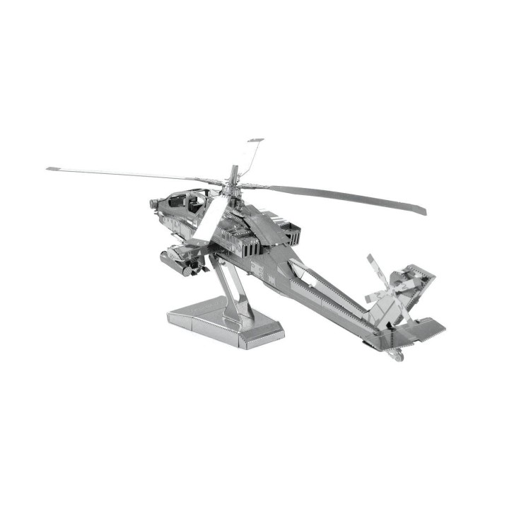 Metal Earth AH-64 Apache Helicopter 3D Laser Cut Steel Model Kit