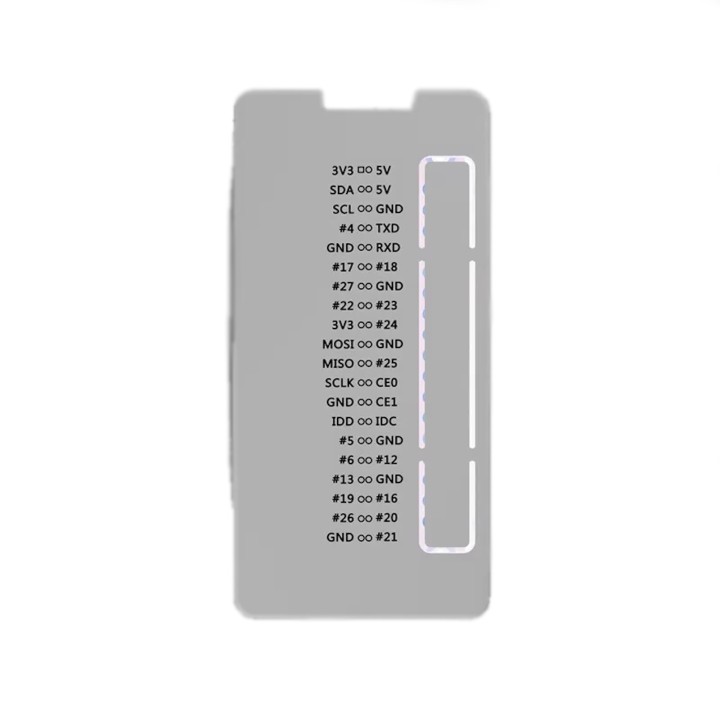 Frosted Raspberry Pi Zero Case with GPIO Labels