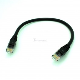 Black Cat6 Ethernet Cable 1ft